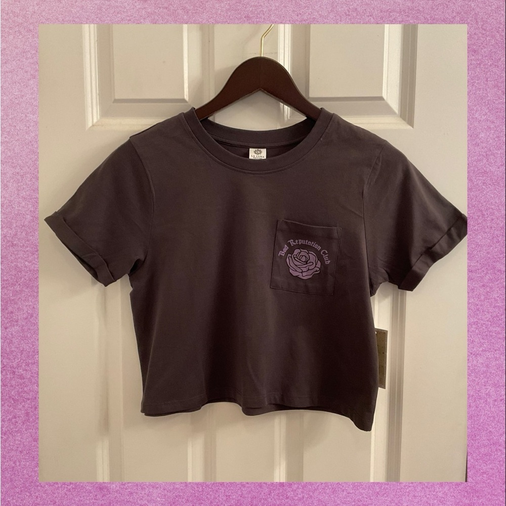La Luna Bad Reputation Club Crop T-Shirt - NWT - Size XS